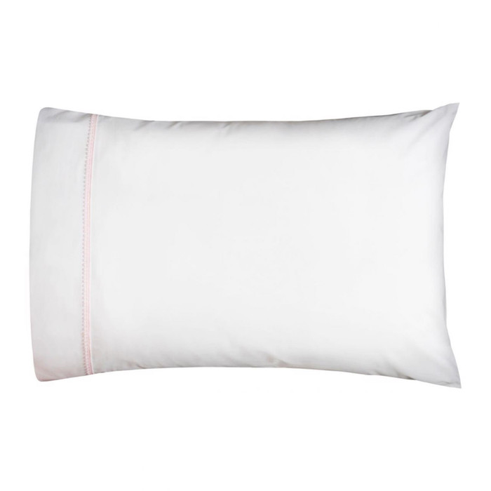 Bitsy Dots Pillowcase in White/Light Pink by Bovi