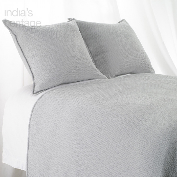 Ellora Casa by India's Heritage Indi Euro Shams in Light Grey