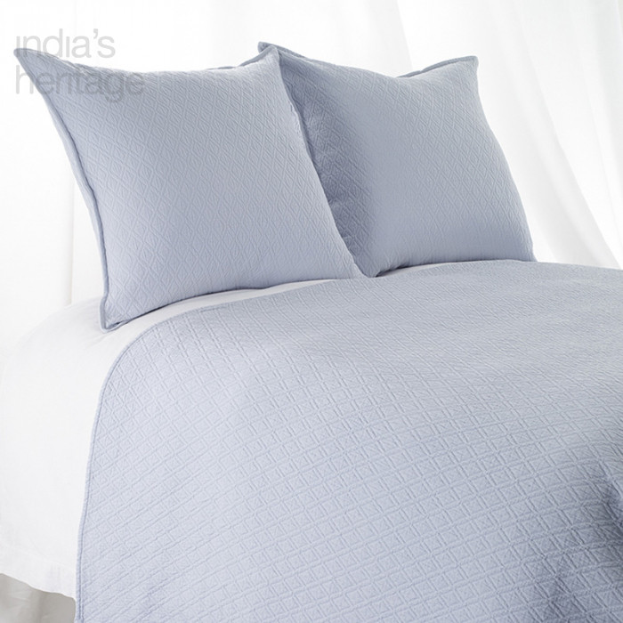 Ellora Casa by India's Heritage Indi Euro Shams in Ice Blue