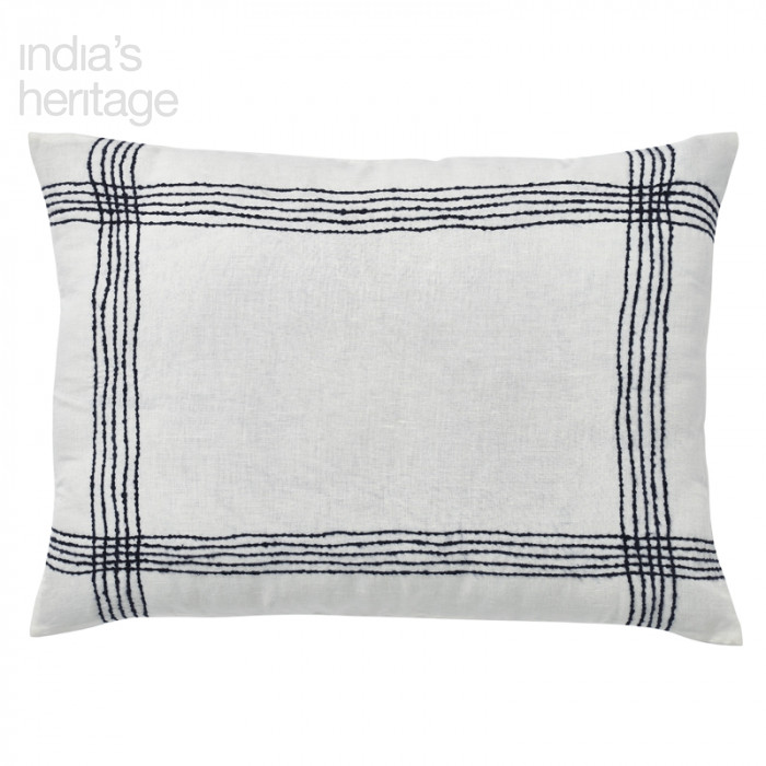 Ellora Casa by India's Heritage Pure Linen Shams in White
