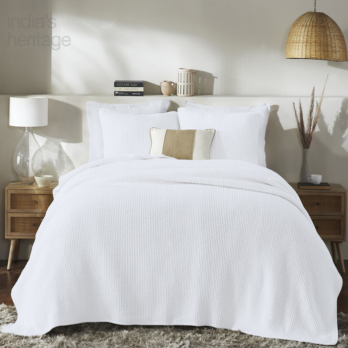 Ellora Casa by India's Heritage Mandalay Euro Shams in White