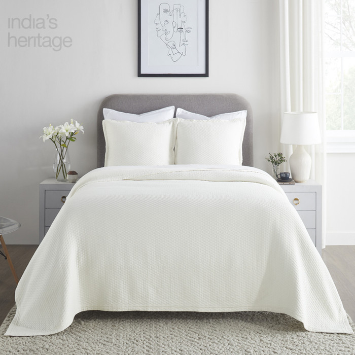 Ellora Casa by India's Heritage Diamond Shams in Ivory