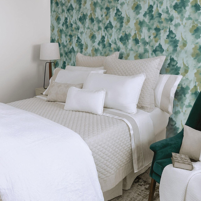 Hudson Linen Quilted Coverlet by Bovi