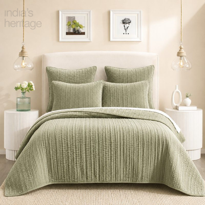 Ellora Casa by India's Heritage Ashley Shams in Eucalyptus Green