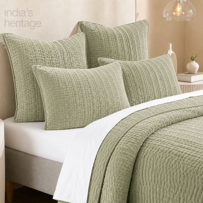 Ellora Casa by India's Heritage Ashley Shams in Eucalyptus Green