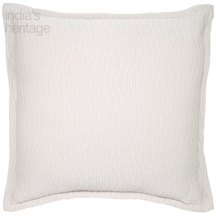 Ellora Casa by India's Heritage Bali Euro Sham in Ivory