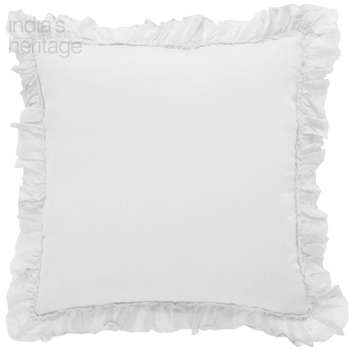 Ellora Casa by India's Heritage Belgian Shams in White
