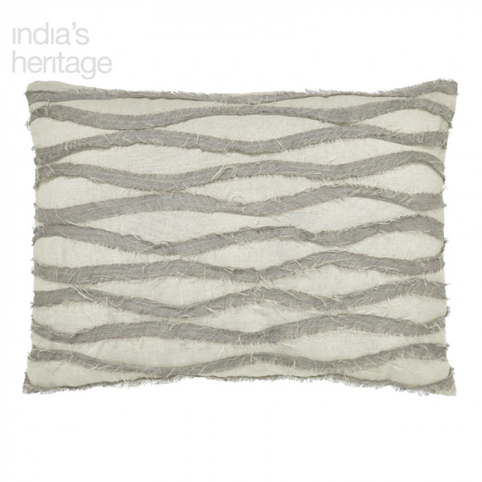 Ellora Casa by India's Heritage Fraying Euro Shams in Natural