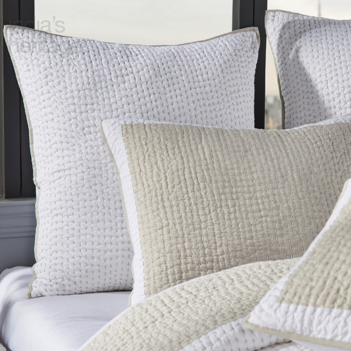 Summer Shams in White Natural by India's Heritage