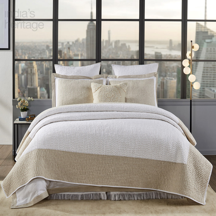 Ellora Casa by India's Heritage Summer Shams in White Natural