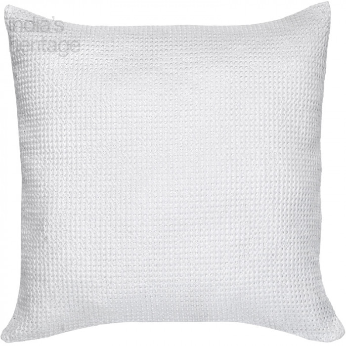Ellora Casa by India's Heritage Vienna Waffle Euro Shams in White