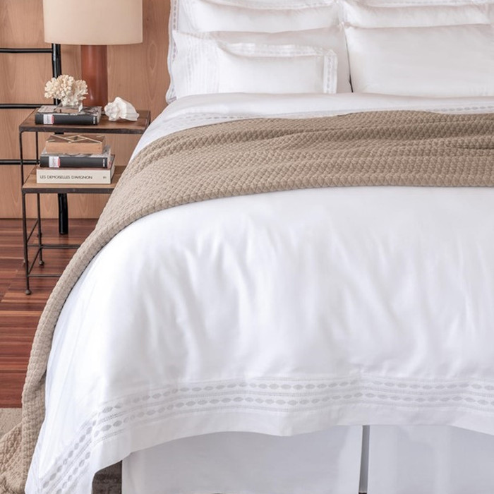 Sylvia Pillowcase in White by Bovi