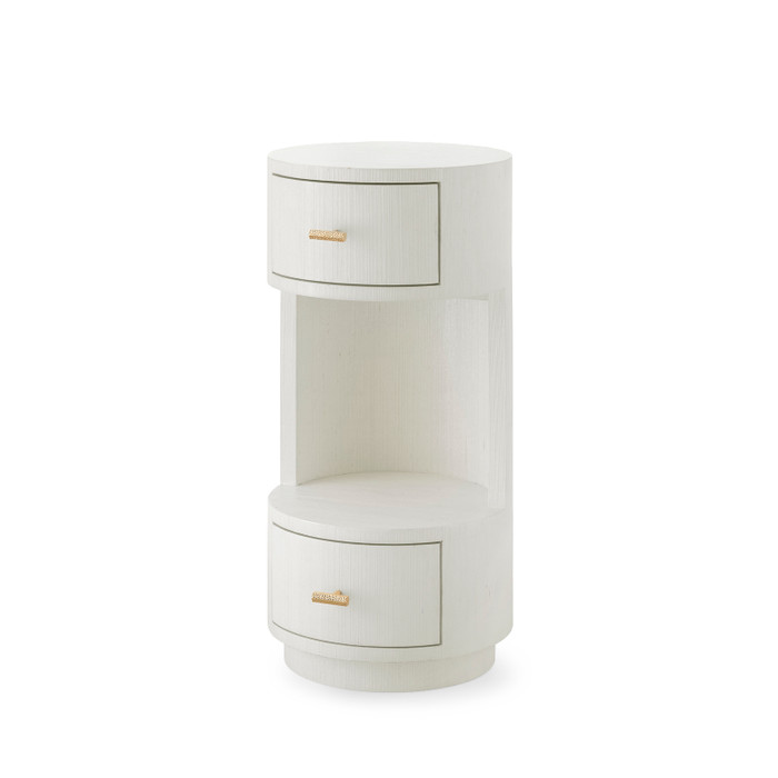Villa & House - Aaron 2-Drawer End Table in Sand White