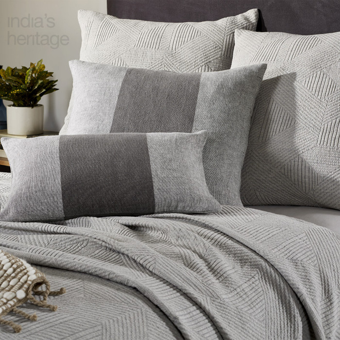 llora Casa by India's Heritage Park Euro Shams in Grey