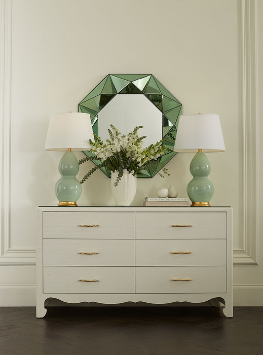 Villa & House - Phoenix Mirror in Peridot Green