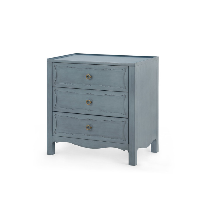 Villa & House - Sara 3-Drawer End Table in Foggy Horizon