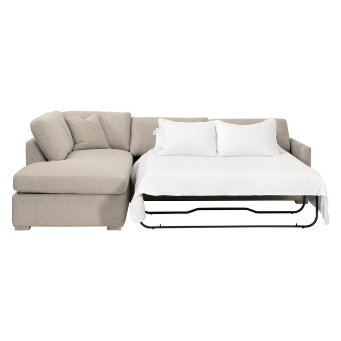 Essentials For Living - Clara 112" Slim Arm Sleeper Queen LF Sectional