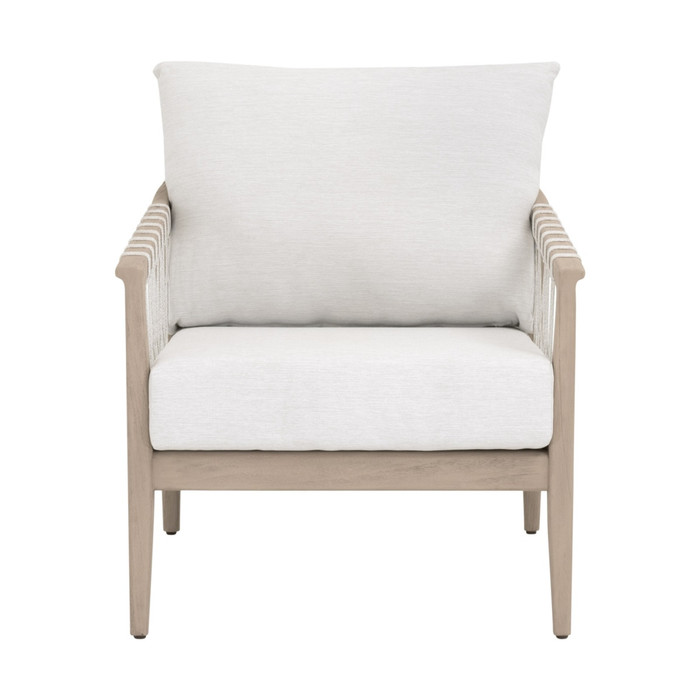 Essentials For Living - Pacific Outdoor Club Chair, White Speckle Flat Rope