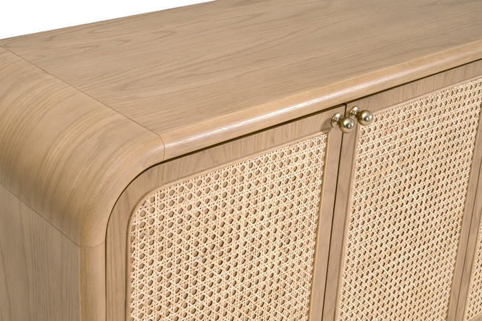Essentials For Living - Cannes Media Sideboard, Natural Oak