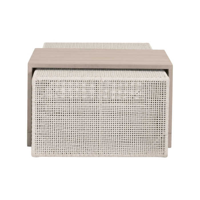 Essentials For Living - Rhode Outdoor Coffee Table, Oat Flat Rope