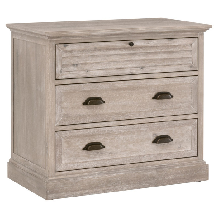 Essentials For Living - Eden 3-Drawer Nightstand in Natural Gray Acacia