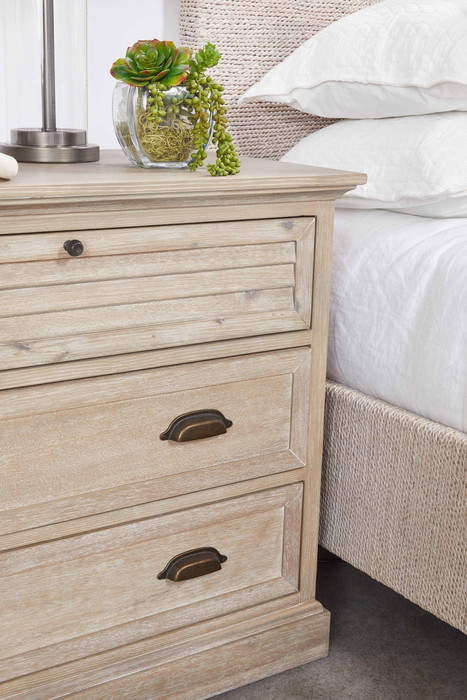 Essentials For Living - Eden 3-Drawer Nightstand in Natural Gray Acacia