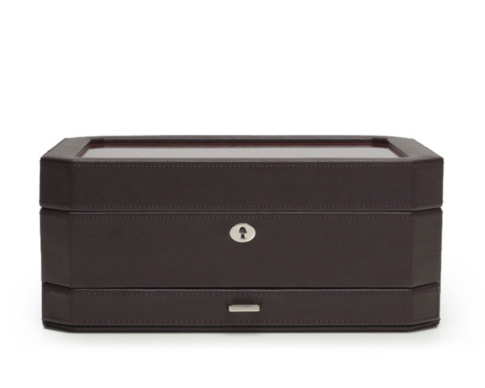 WOLF Heritage Windsor 10 Piece Watch Box with Drawer