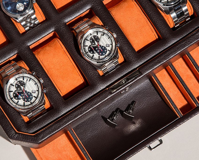 WOLF Heritage Windsor 10 Piece Watch Box with Drawer