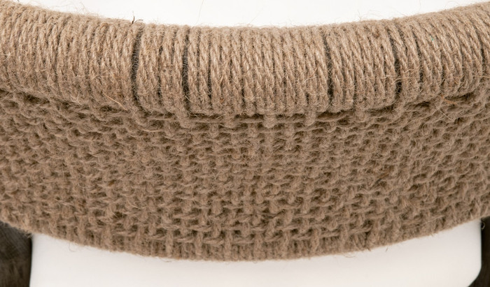 Essentials For Living - Juxtaposition Accent Chair in LiveSmart Peyton Pearl, Matte Brown Oak, Jute Twine