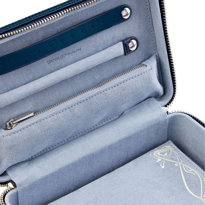 WOLF - WOLF X LIBERTY All Over Ianthe Medium Jewelry Zip Case in Navy