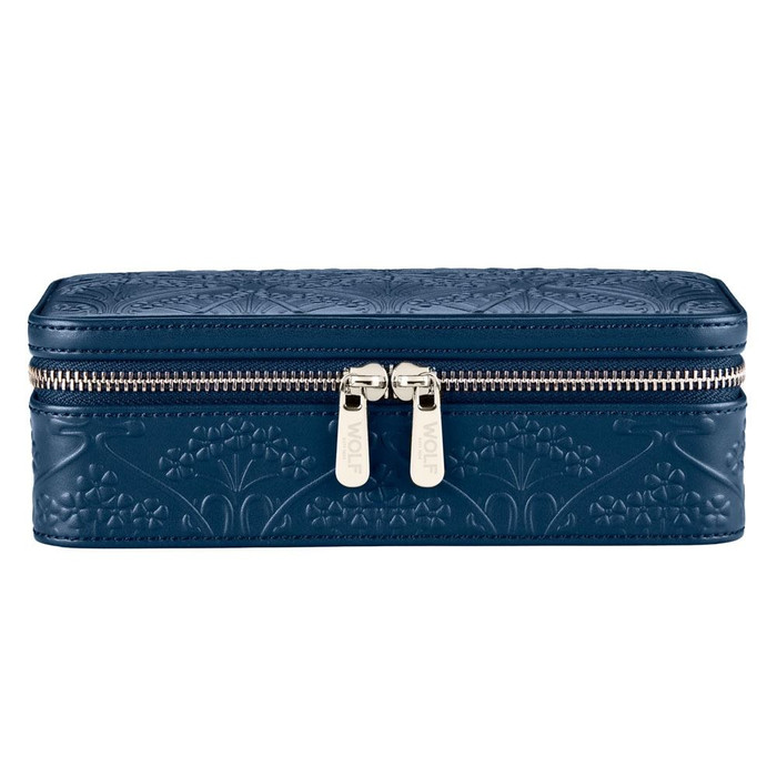 WOLF - WOLF X LIBERTY All Over Ianthe Medium Jewelry Zip Case in Navy