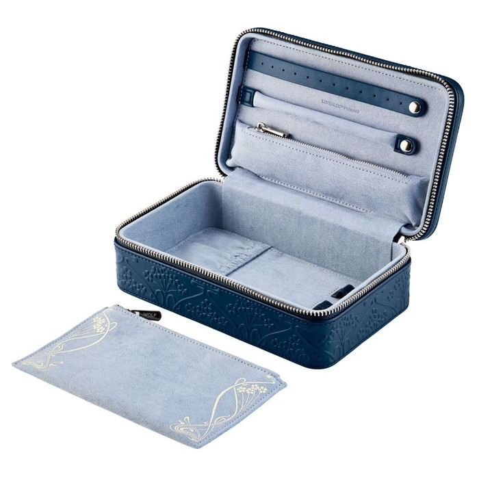 WOLF - WOLF X LIBERTY All Over Ianthe Medium Jewelry Zip Case in Navy