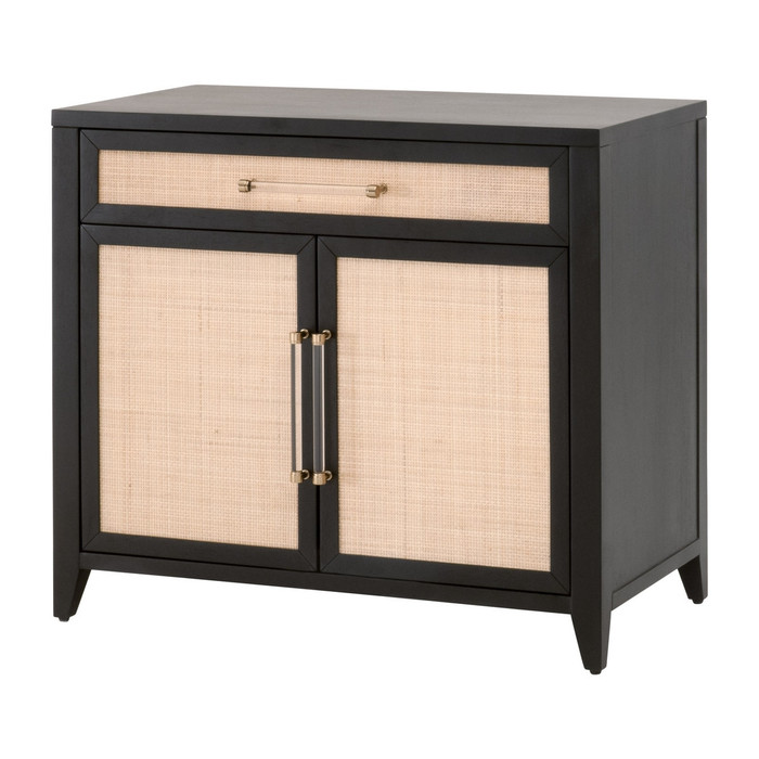 Essentials For Living - Holland Media Chest in Brushed Black Acacia