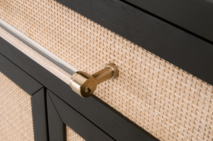 Essentials For Living - Holland Media Chest in Brushed Black Acacia