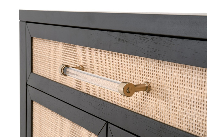Essentials For Living - Holland Media Chest in Brushed Black Acacia