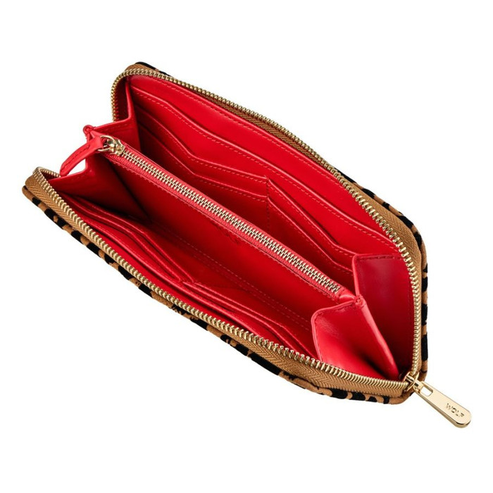 WOLF - Savanna Leopard Print Long Zip Wallet