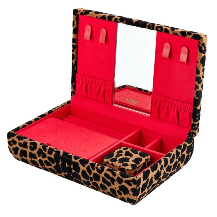 WOLF - Savanna Leopard Print Medium Jewelry Box