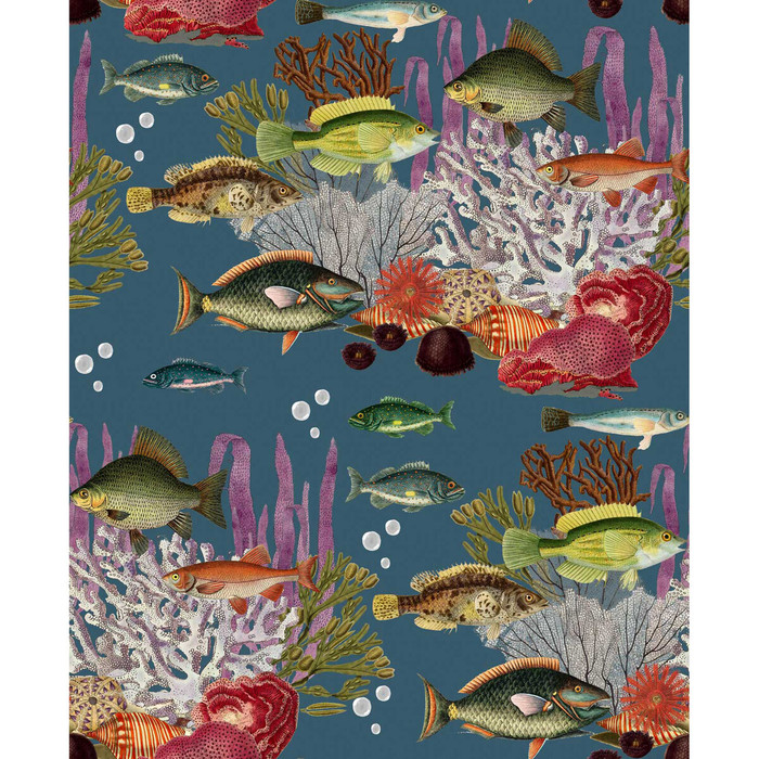 Corales in Azuloscuro, Wallcovering by Gaston Y Daniela