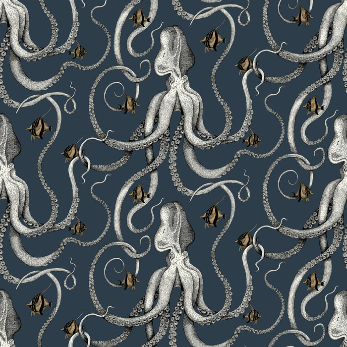 Octopoda in 01, Wallcovering by Kravet Couture