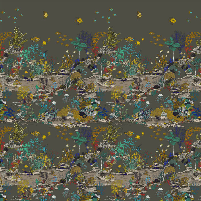 Underwater Jungle in 02, Wallcovering by Kravet Couture
