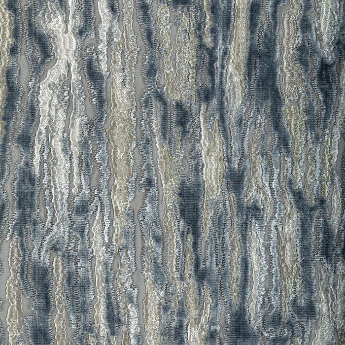 Velvet Waves in Vapor Blue, Upholstery Fabric by Kravet Couture
