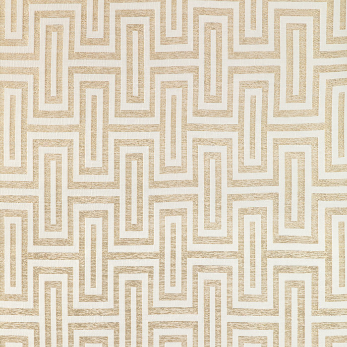 Geo Glam in Ivory Gold, Multipurpose Fabric by Kravet Couture