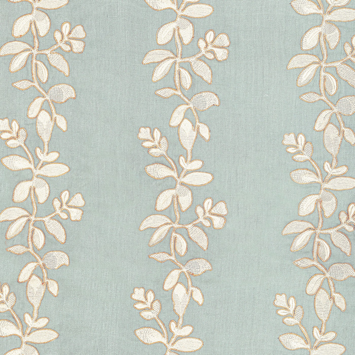 Gingerflower in Celeste, Multipurpose Fabric by Kravet Couture