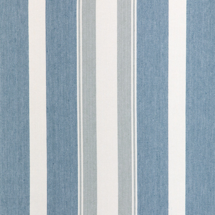 Natural Stripe in Lapis, Upholstery Fabric by Kravet Couture
