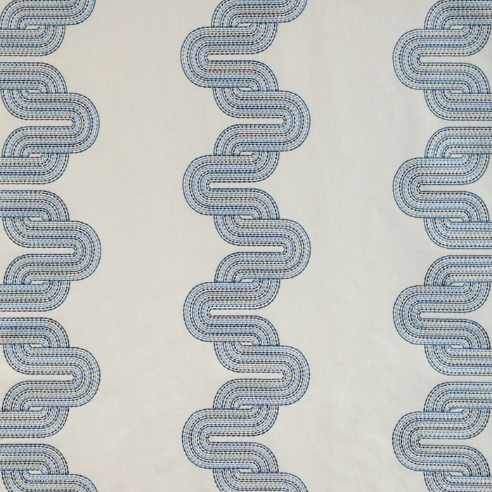 Cloud Chain in Indigo, Multipurpose Fabric by Kravet Design