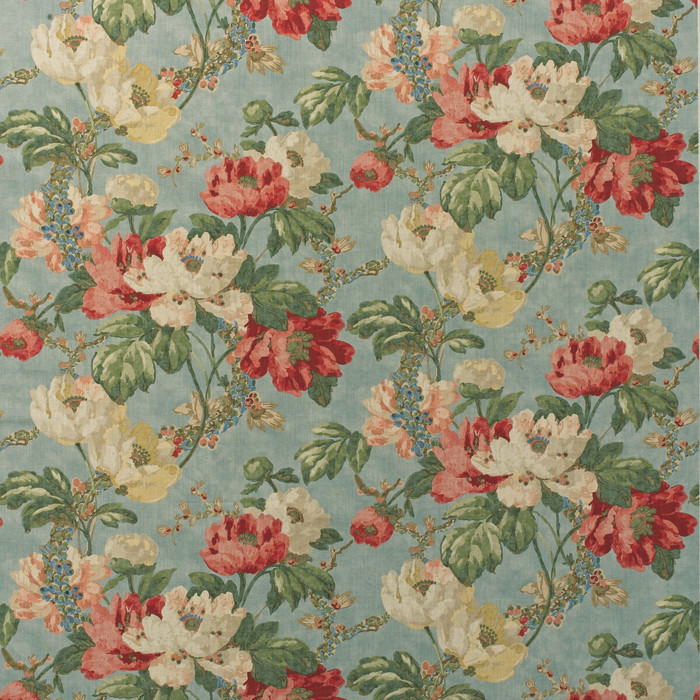 Peony in Summer Sky, Multipurpose Fabric by Kravet Couture