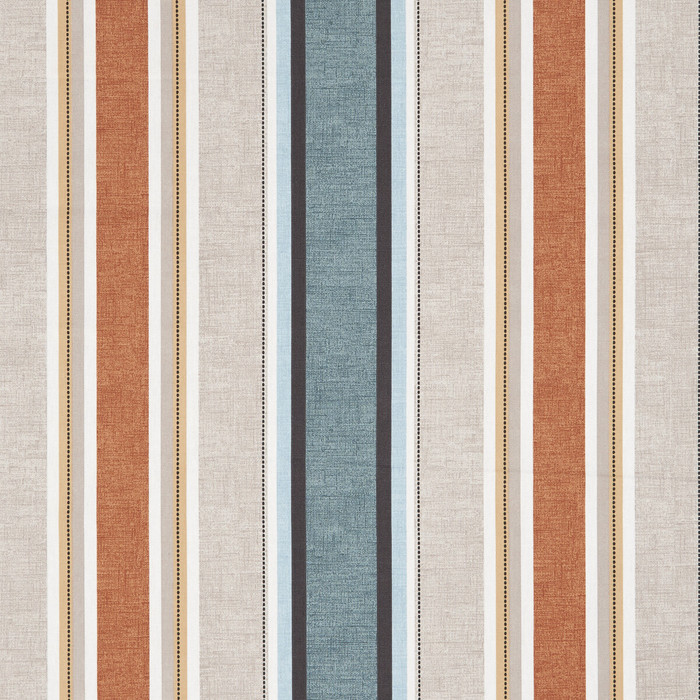 Luella in Teal/spice, Multipurpose Fabric by Clarke & Clarke