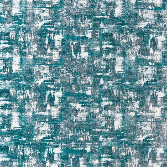 Tessellati in Teal/gilver, Multipurpose Fabric by Clarke & Clarke