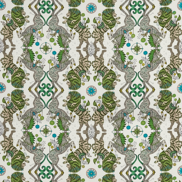 Caspian Satin in Lime, Multipurpose Fabric by Clarke & Clarke