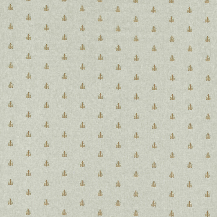 Falena in Linen/gold, Drapery Fabric by Clarke & Clarke